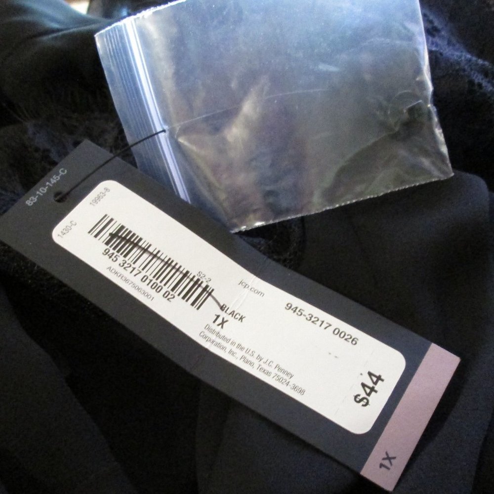 Worthington Women's Sheer Blk Short Sleeve Blouse Sz XL Beautiful Lace S… - Picture 7 of 8
